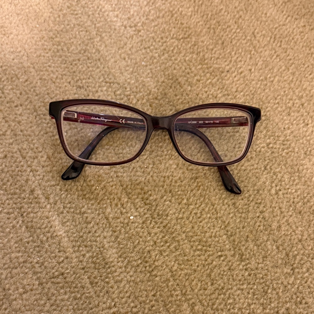 Salvatore Ferragamo glasses.  Made in Italy.